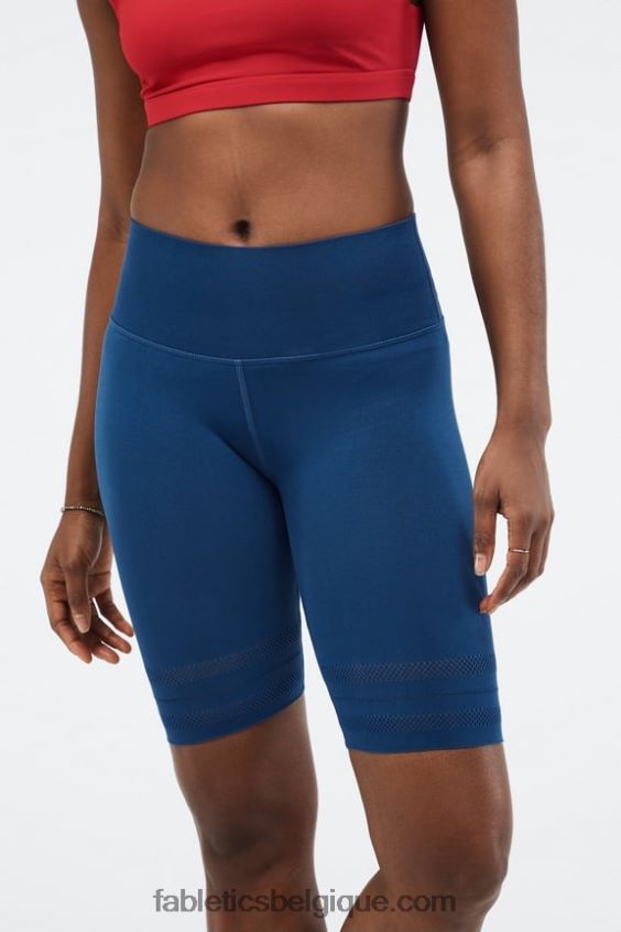 short perforé à taille haute sculptknit femmes Fabletics 404P0T578 misty bay/peach kiss