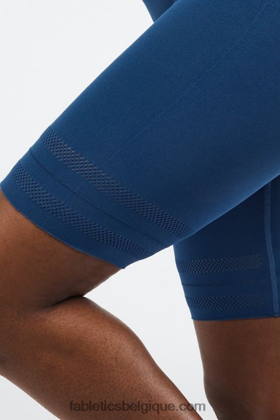 short perforé à taille haute sculptknit femmes Fabletics 404P0T578 misty bay/peach kiss