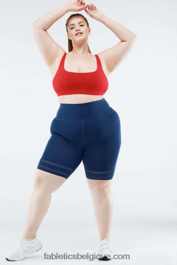 short perforé à taille haute sculptknit femmes Fabletics 404P0T579 club floral/athlétique nouvelle vague