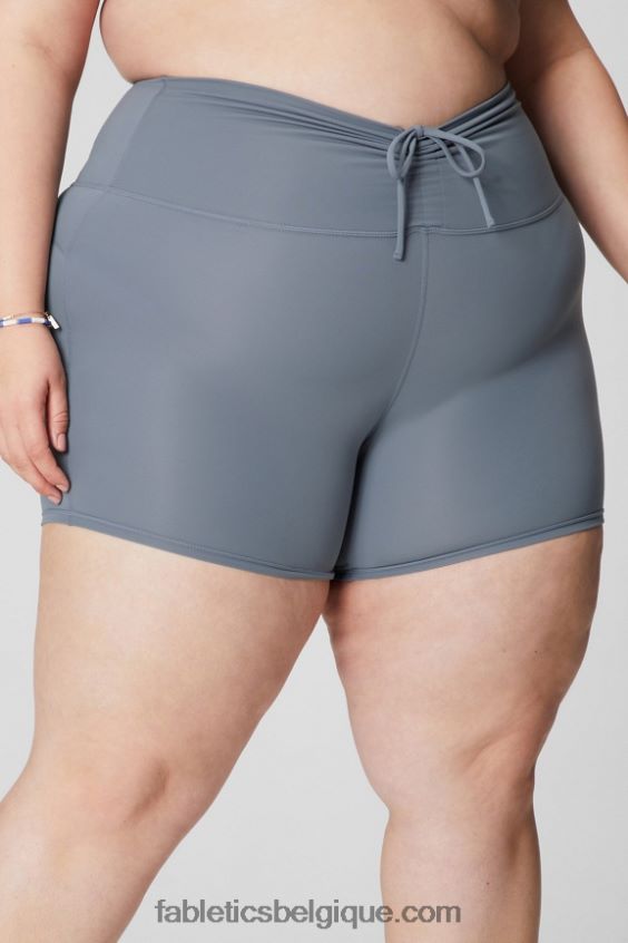 short pureluxe taille ultra haute froncé 6" femmes Fabletics 404P0T613 cosmo/graphique violet