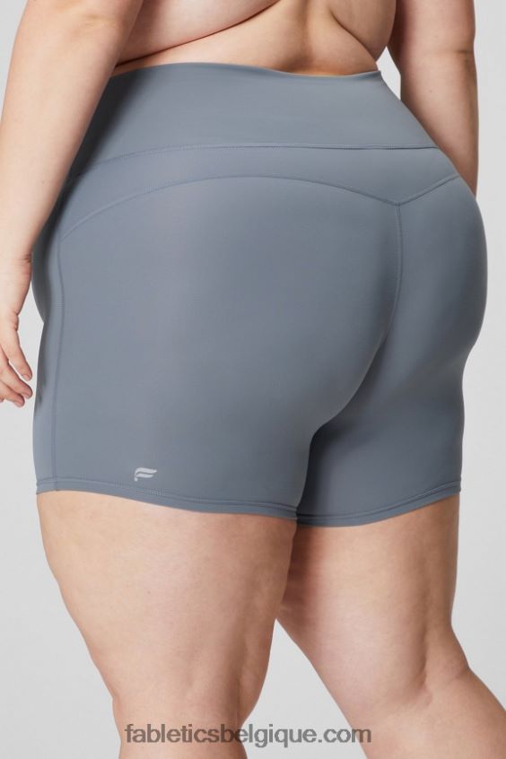 short pureluxe taille ultra haute froncé 6\" femmes Fabletics 404P0T613 cosmo/graphique violet
