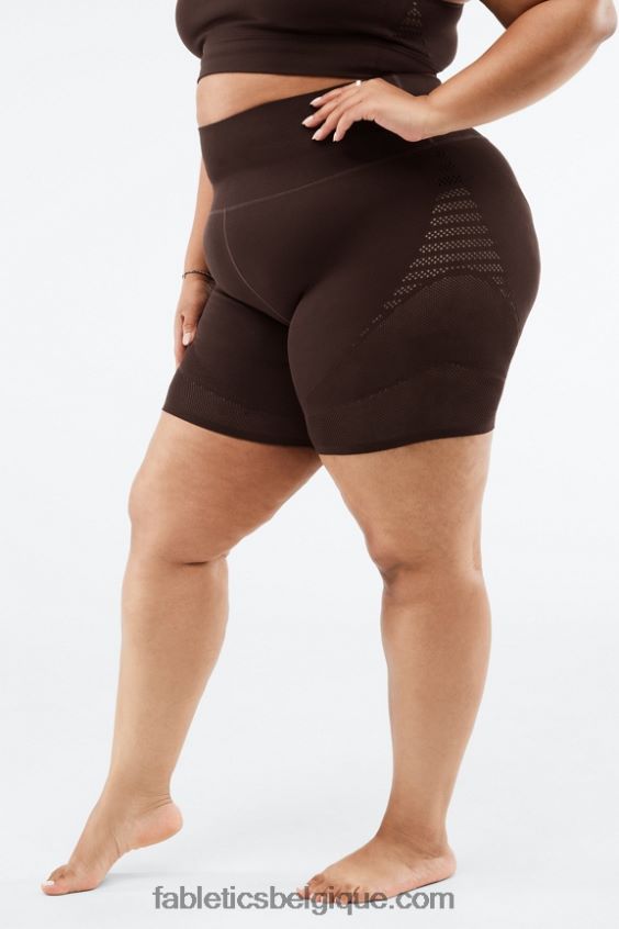 short sculptknit taille haute 6\'\' femmes Fabletics 404P0T533 logo blanc/blanc