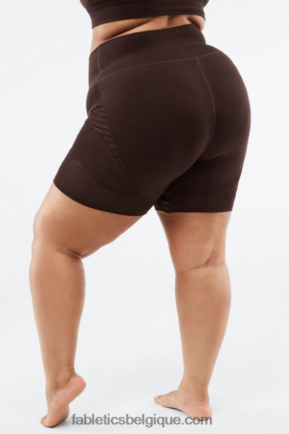 short sculptknit taille haute 6\'\' femmes Fabletics 404P0T533 logo blanc/blanc