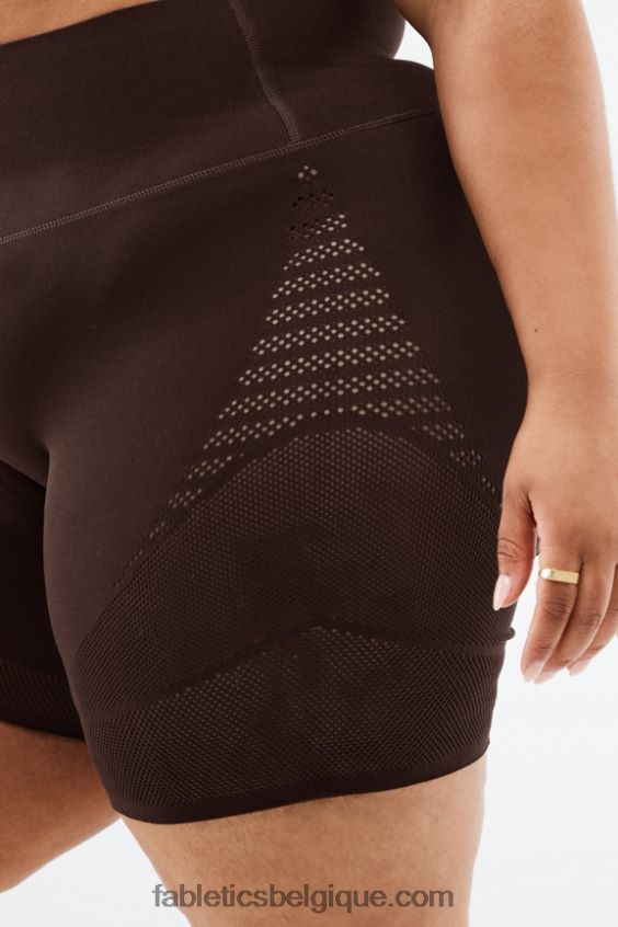 short sculptknit taille haute 6\'\' femmes Fabletics 404P0T533 logo blanc/blanc