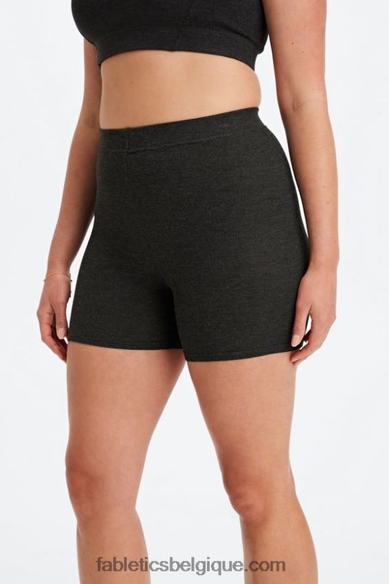 short slim en maille restaurée femmes Fabletics 404P0T400 minuit marine/éclaboussures