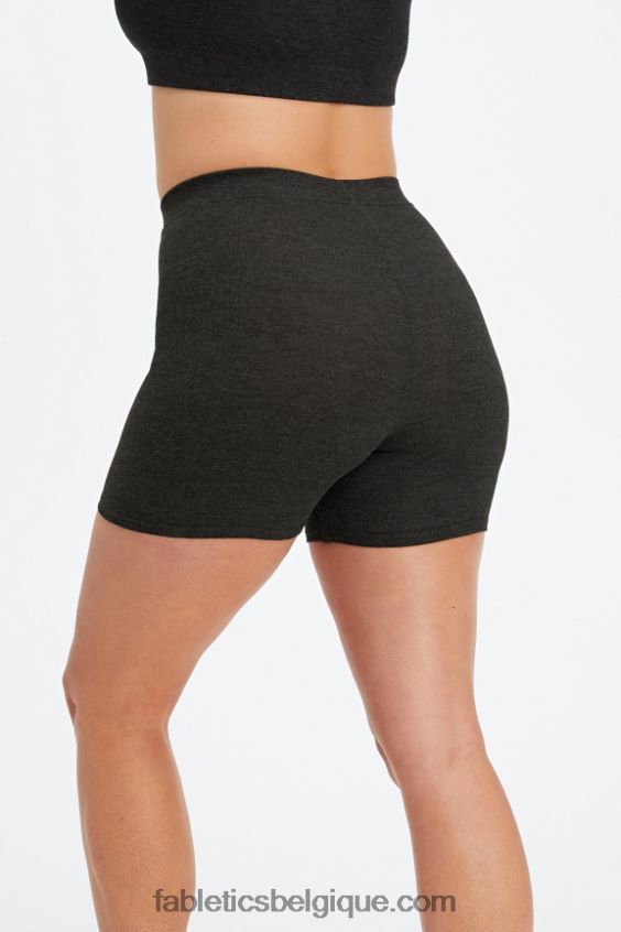 short slim en maille restaurée femmes Fabletics 404P0T400 minuit marine/éclaboussures