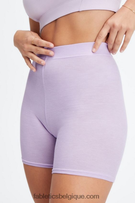 short slim en maille restaurée femmes Fabletics 404P0T401 pâte foncée/dorée