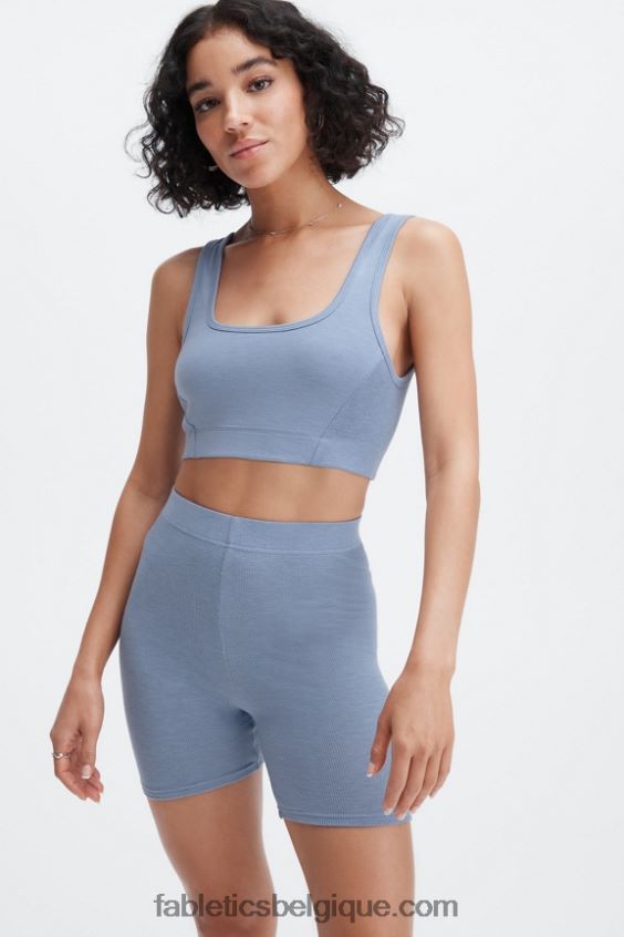 short slim en maille restaurée femmes Fabletics 404P0T402 meyer/chemin du ciel