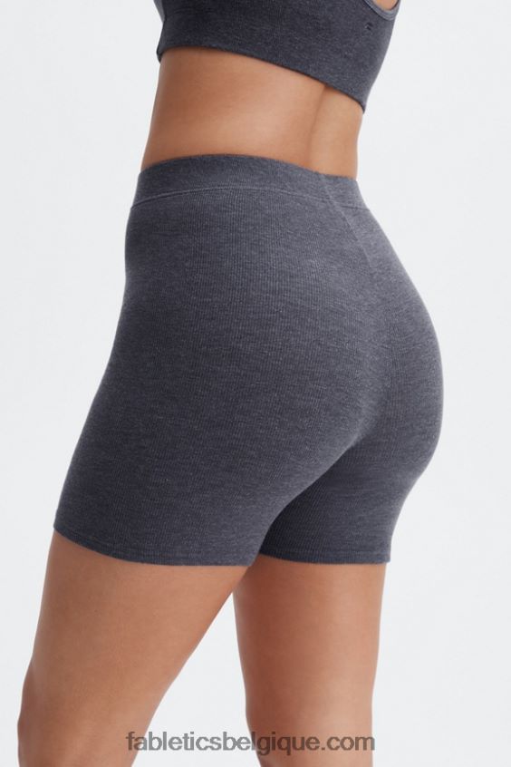 short slim en maille restaurée femmes Fabletics 404P0T404 dunes/bleu lunaire
