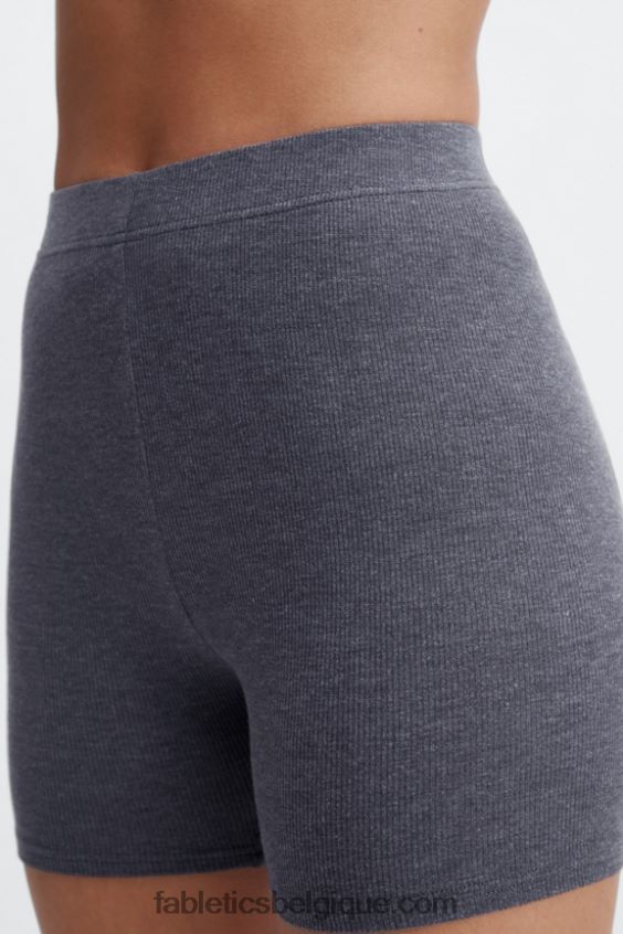 short slim en maille restaurée femmes Fabletics 404P0T404 dunes/bleu lunaire