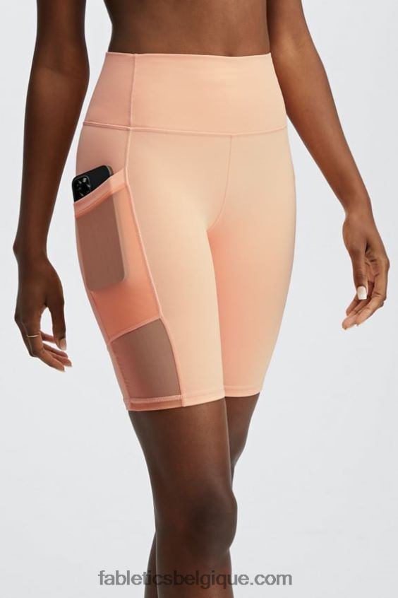 short taille haute 9\'\' powerhold en déplacement femmes Fabletics 404P0T518 basilic/agrumes verts/nuage rose