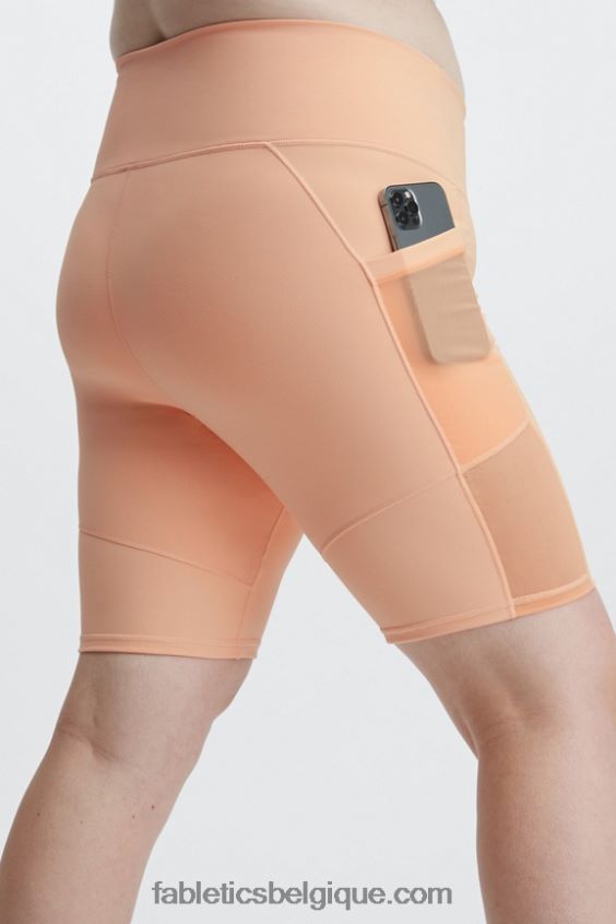 short taille haute 9\'\' powerhold en déplacement femmes Fabletics 404P0T519 brique/mandarine