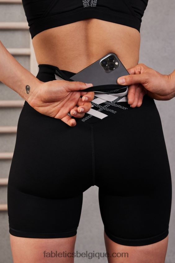 short taille haute boost powerhold 6\'\' femmes Fabletics 404P0T409 noir/micro point