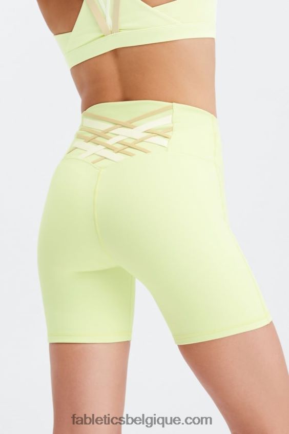 short taille haute boost powerhold 6'' femmes Fabletics 404P0T414 crème au citron/multi