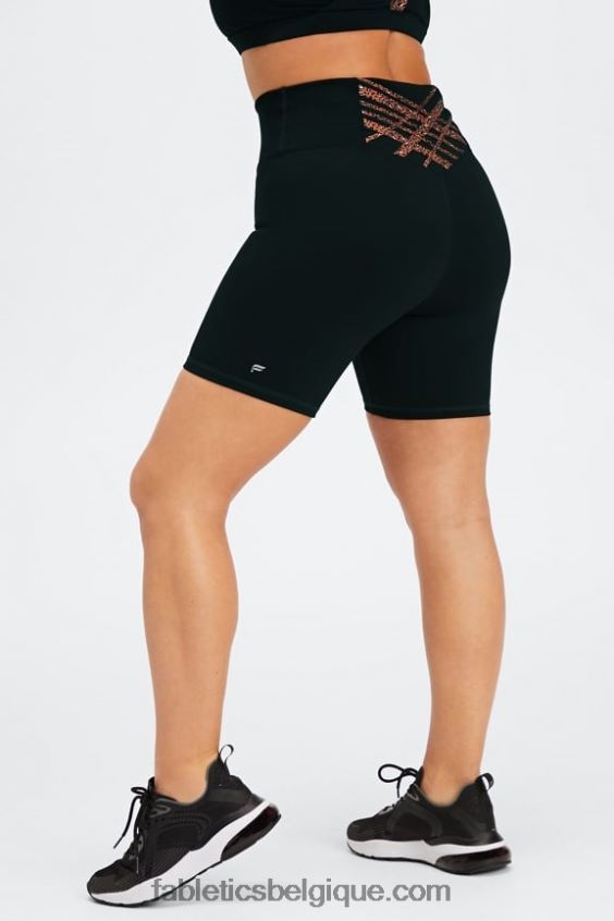 short taille haute boost powerhold 6'' femmes Fabletics 404P0T418 leo ondulé noir/ocre brûlé