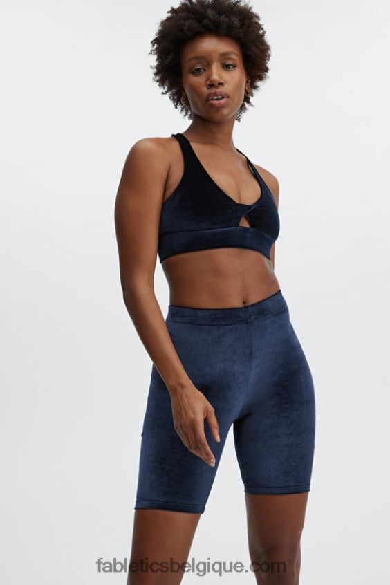 short taille haute en velours 9 femmes Fabletics 404P0T528 moka irisé/dune de sable