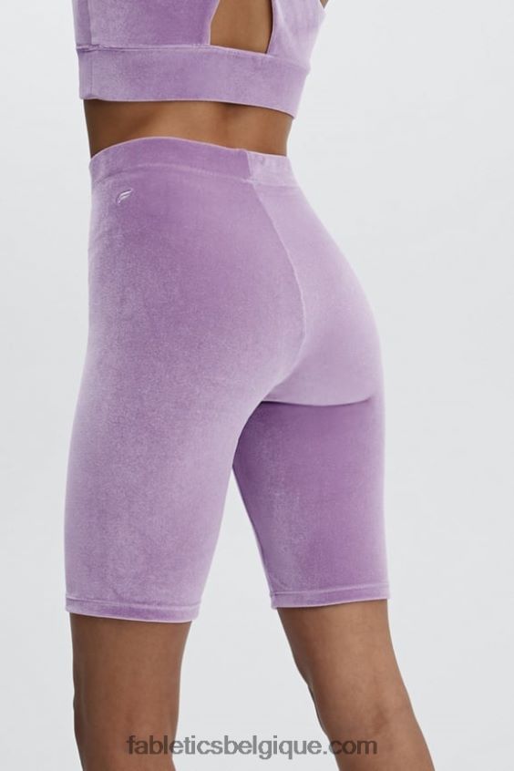 short taille haute en velours 9 femmes Fabletics 404P0T529 moka irisé/dune de sable