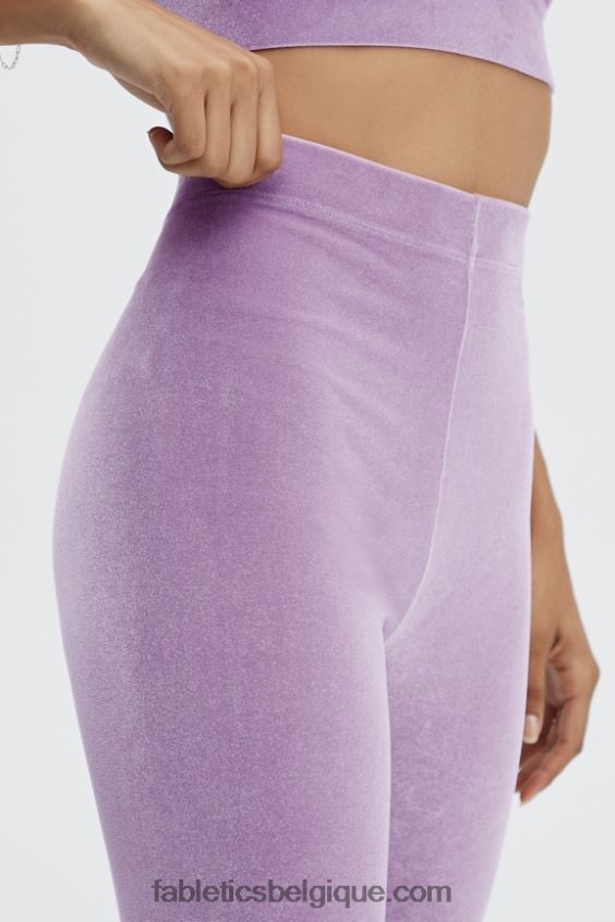 short taille haute en velours 9 femmes Fabletics 404P0T529 moka irisé/dune de sable