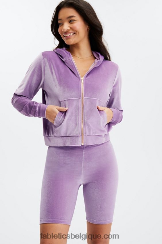 short taille haute en velours 9 femmes Fabletics 404P0T529 moka irisé/dune de sable