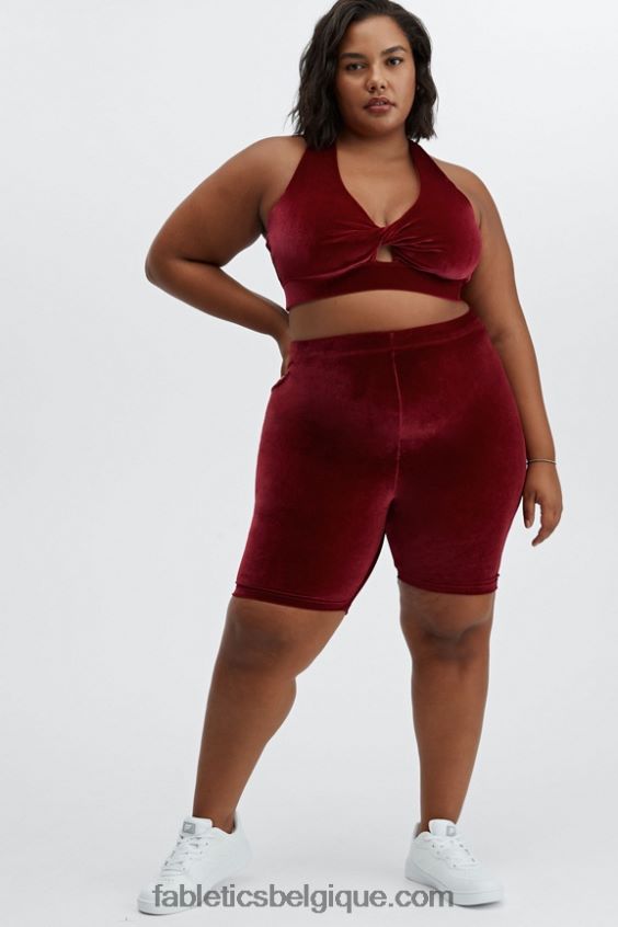 short taille haute en velours 9 femmes Fabletics 404P0T531 marine/marine