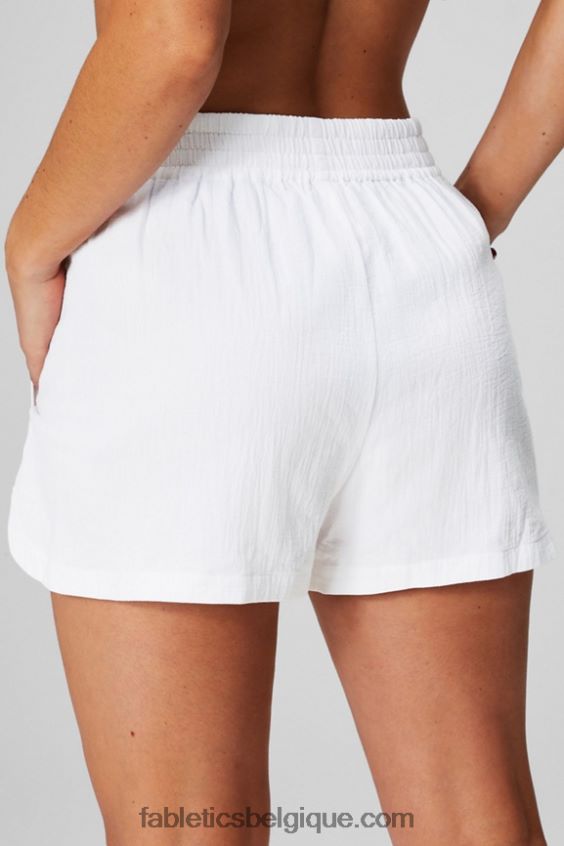 short taille haute en voile de coton femmes Fabletics 404P0T245 vert fumé/pomme aigre