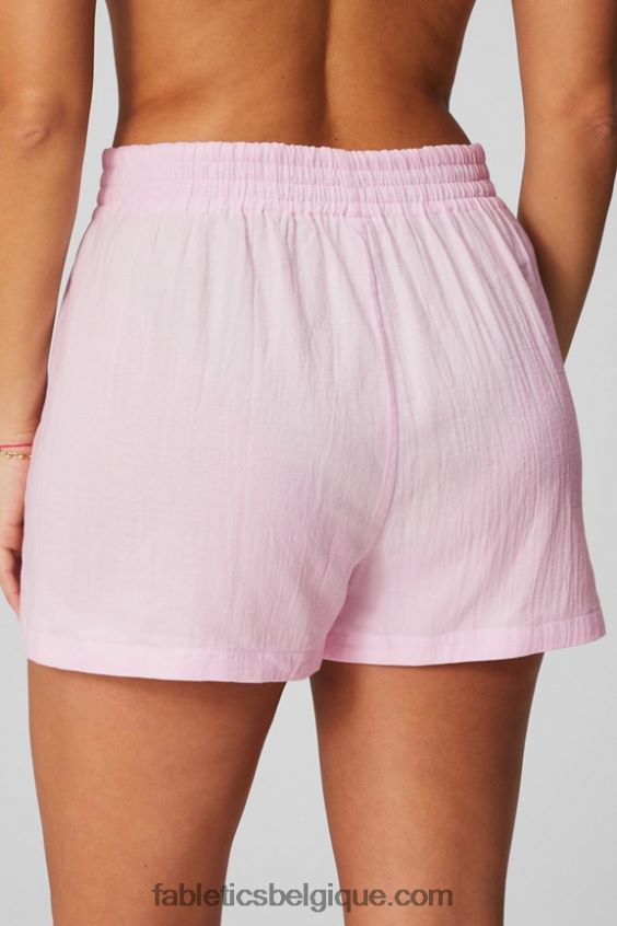 short taille haute en voile de coton femmes Fabletics 404P0T246 noir/écorce de saule