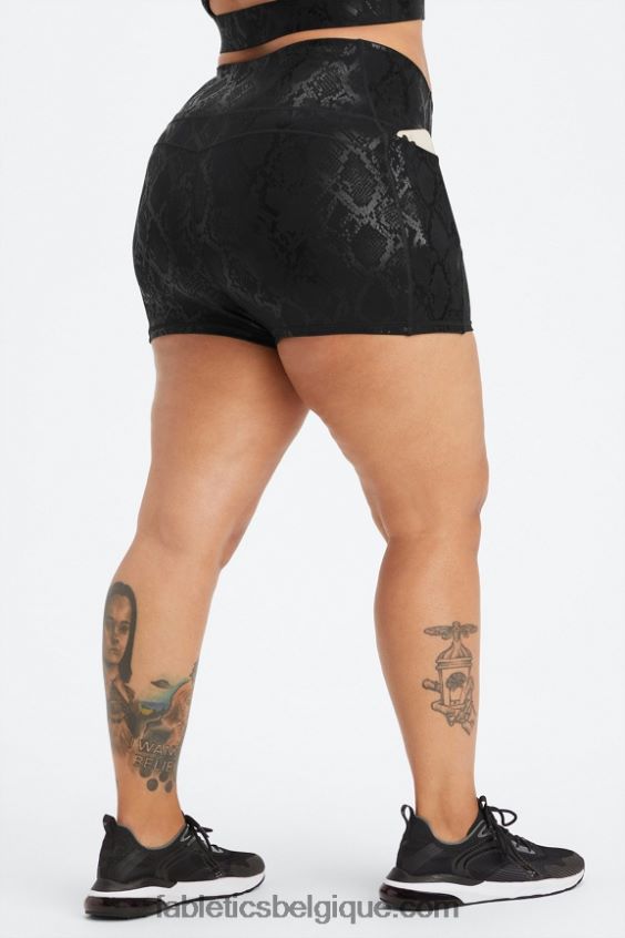 short taille haute ultraluxe 2\" femmes Fabletics 404P0T383 flamme orange/soie
