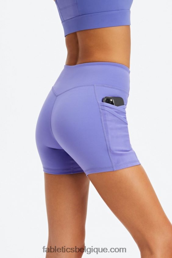 short trinity motion365 taille mi-haute 5\'\' femmes Fabletics 404P0T364 citron aigre/blanc classique