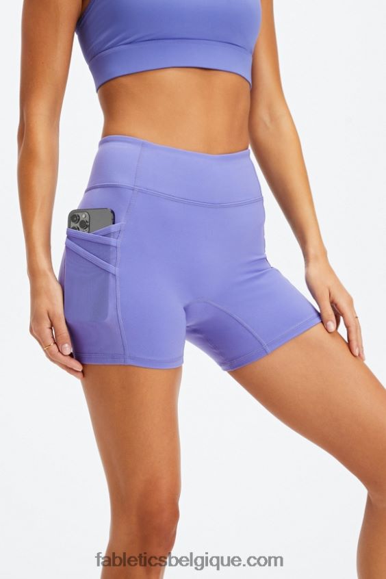short trinity motion365 taille mi-haute 5\'\' femmes Fabletics 404P0T364 citron aigre/blanc classique