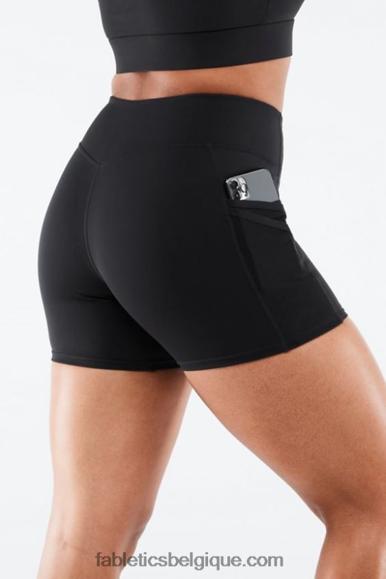 short trinity motion365 taille mi-haute 5'' femmes Fabletics 404P0T367 guépard ondulé/noir