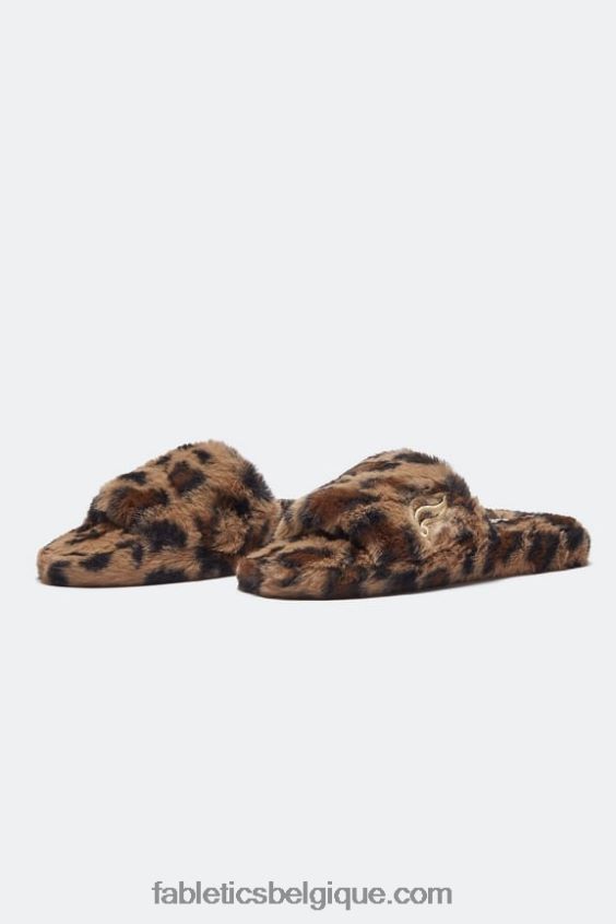 pantoufle de fourrure femmes Fabletics 404P0T2948 léopard