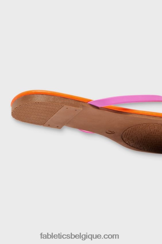 sandale à enfiler femmes Fabletics 404P0T2934 évasion rose/orange fluo