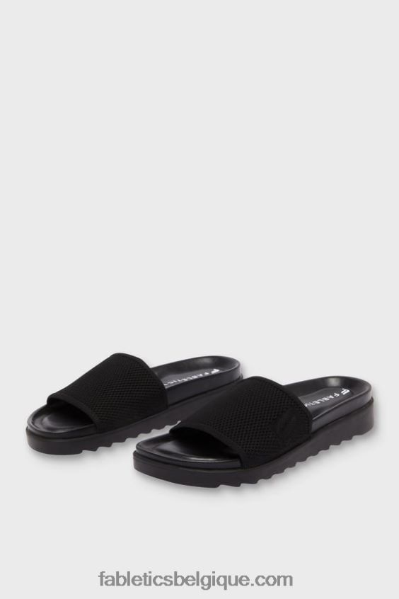 sandale à glissière femmes Fabletics 404P0T2929 maille active recyclée noire