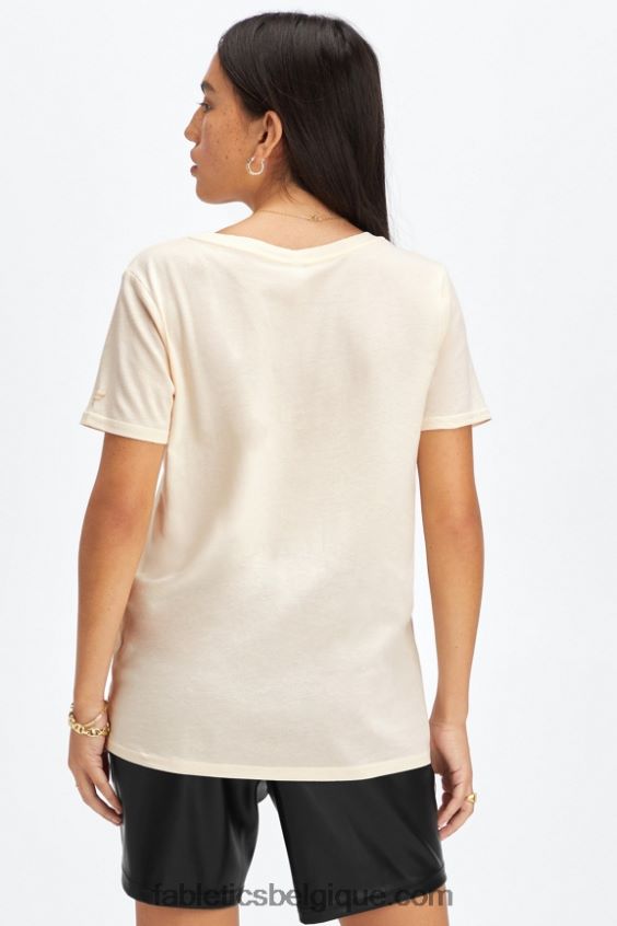 T-shirt en jersey 100 % coton femmes Fabletics 404P0T1992 avoine