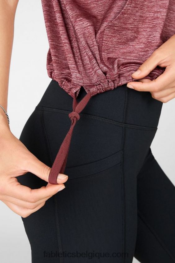 bea sweat à capuche à manches courtes femmes Fabletics 404P0T2110 bruyère rouille