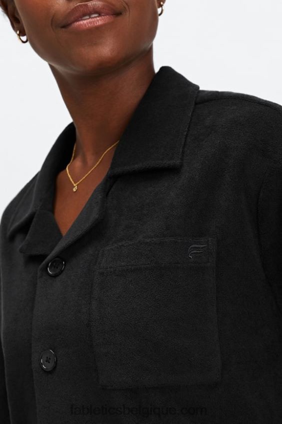 bouton carré éponge île vers le haut femmes Fabletics 404P0T2040 noir