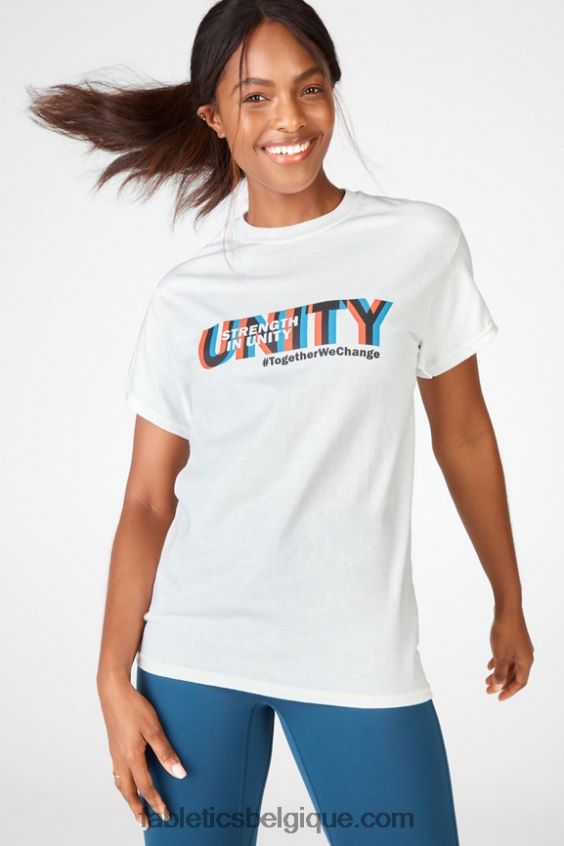 force dans l\'unité tee femmes Fabletics 404P0T2078 blanc/unité