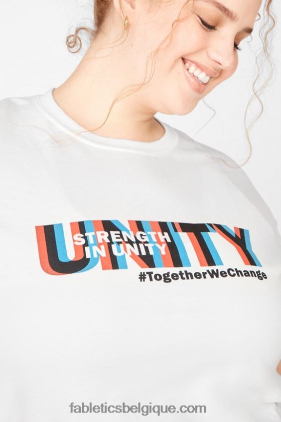 force dans l\'unité tee femmes Fabletics 404P0T2079 blanc/unité