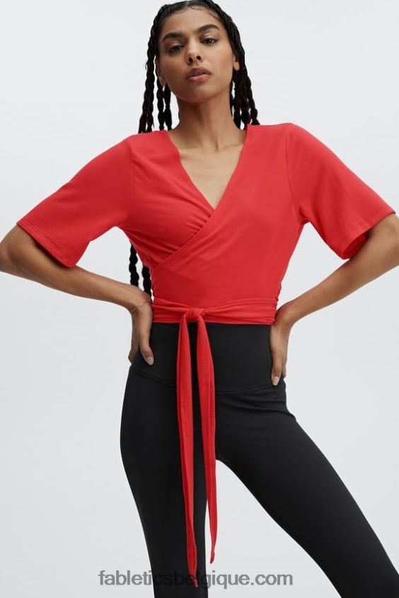 haut cache-cœur laila femmes Fabletics 404P0T2023 flamber