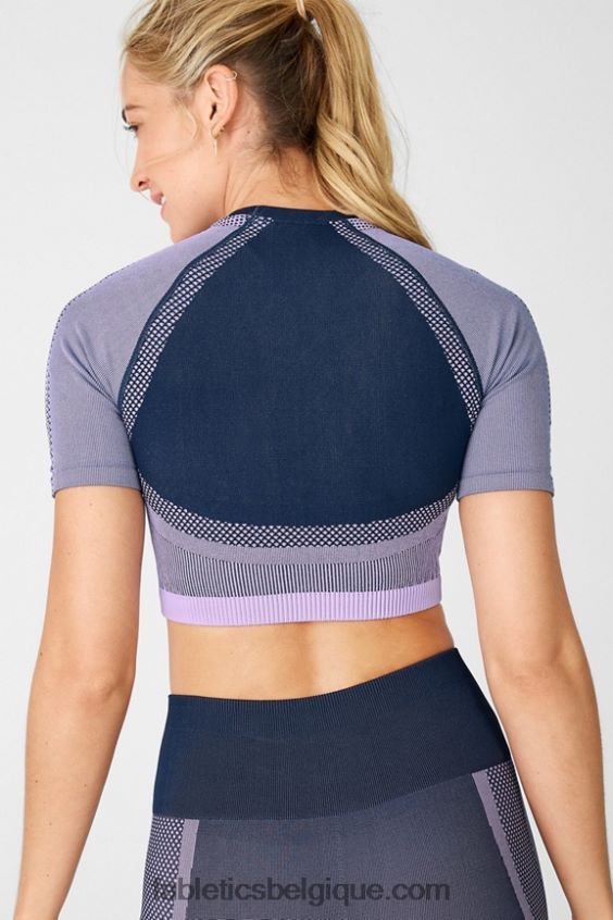 haut court sans couture jessie femmes Fabletics 404P0T2099 abîme/lilas