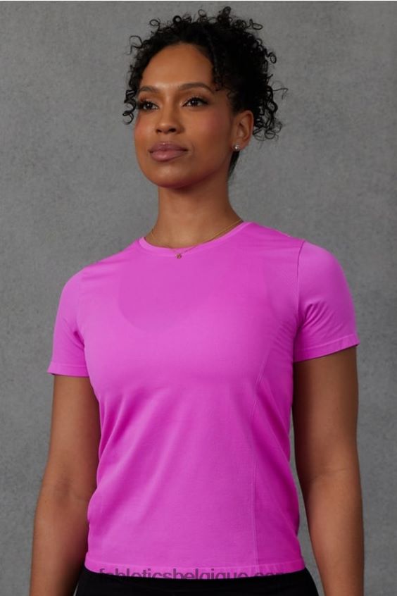 haut à manches courtes en plumes femmes Fabletics 404P0T1947 évasion rose