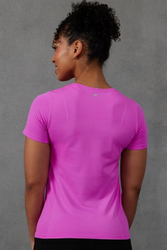 haut à manches courtes en plumes femmes Fabletics 404P0T1947 évasion rose