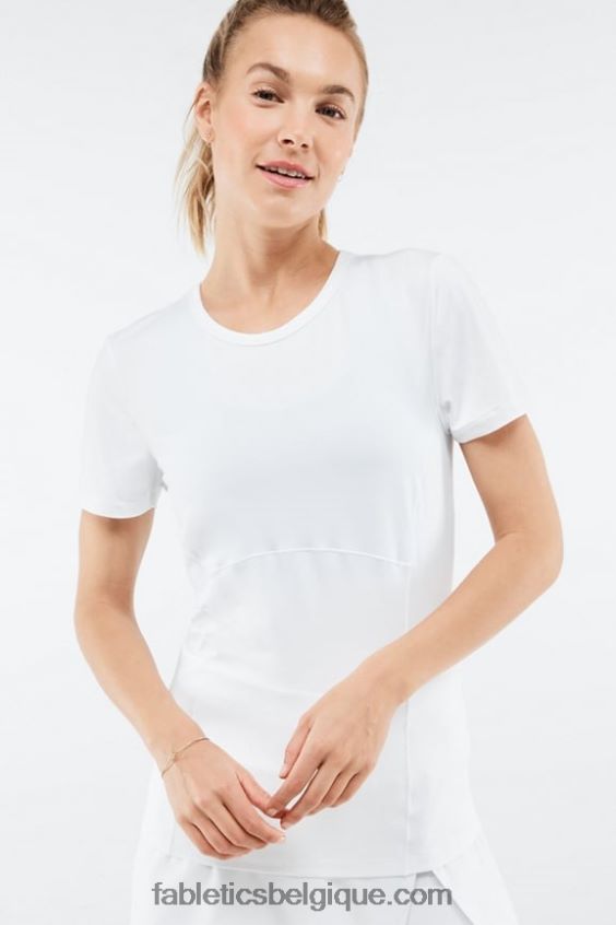 haut à manches courtes phénix femmes Fabletics 404P0T2046 blanc