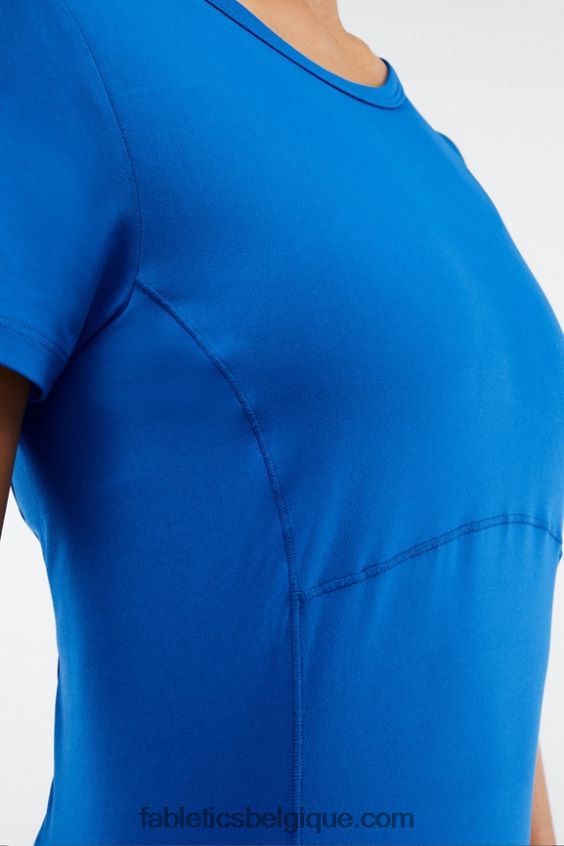 haut à manches courtes phénix femmes Fabletics 404P0T2047 bleu électrique