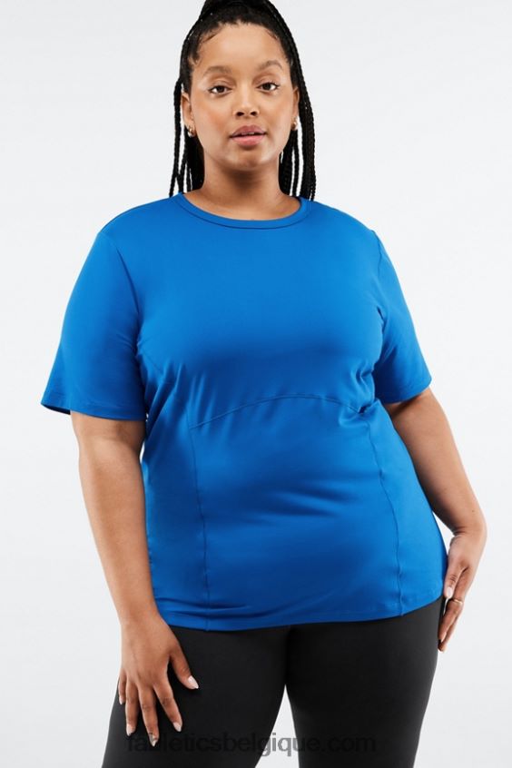 haut à manches courtes phénix femmes Fabletics 404P0T2048 bleu électrique