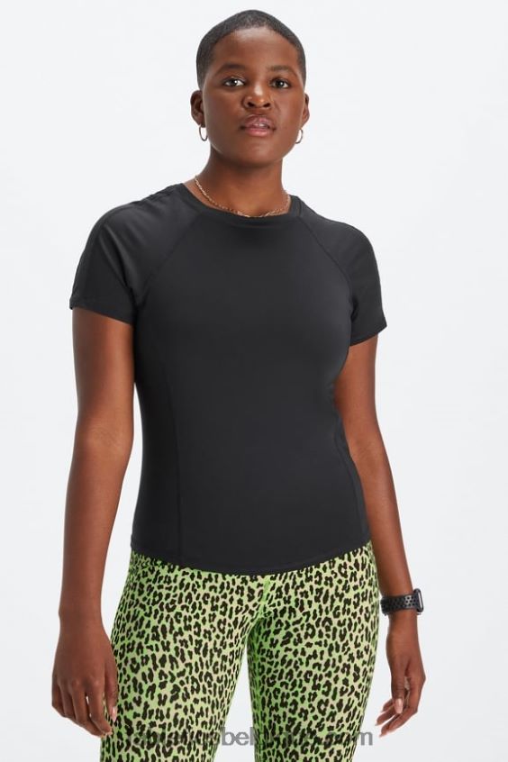 haut à manches courtes phoenix lite femmes Fabletics 404P0T1974 noir
