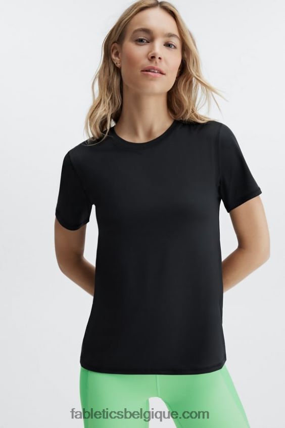 haut à manches courtes phoenix lite femmes Fabletics 404P0T1975 noir