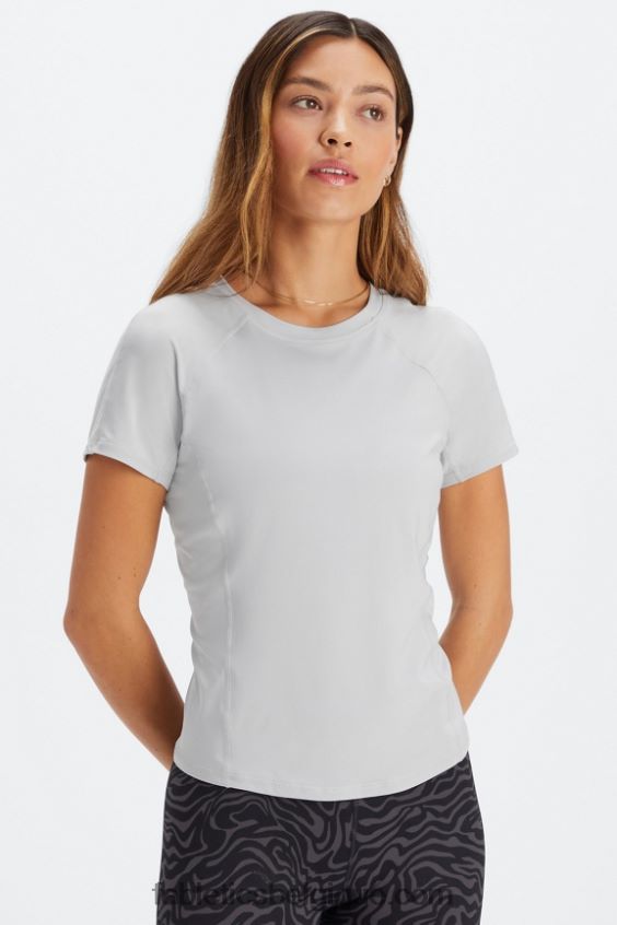 haut à manches courtes phoenix lite femmes Fabletics 404P0T1976 gris minéral