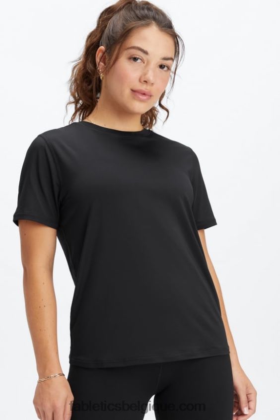 haut à manches courtes phoenix lite femmes Fabletics 404P0T1977 noir