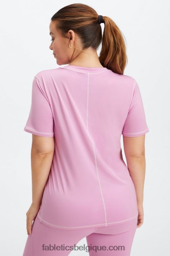 haut à manches courtes phoenix lite femmes Fabletics 404P0T1980 misty lilas/violet brouillard